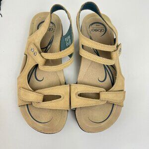 Abeo Biosystem Womens Crescent Stone  Beige Tan  Sandals Size  9 WN